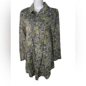 Rag poets size medium floral shirt dress - button down